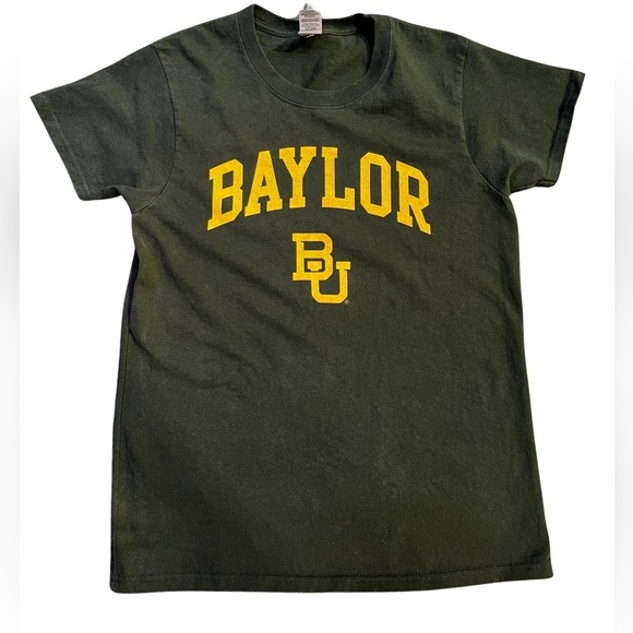 Gildan Baylor Bears University Green Crewneck Shirt Size Men Small - Picture 3 of 10